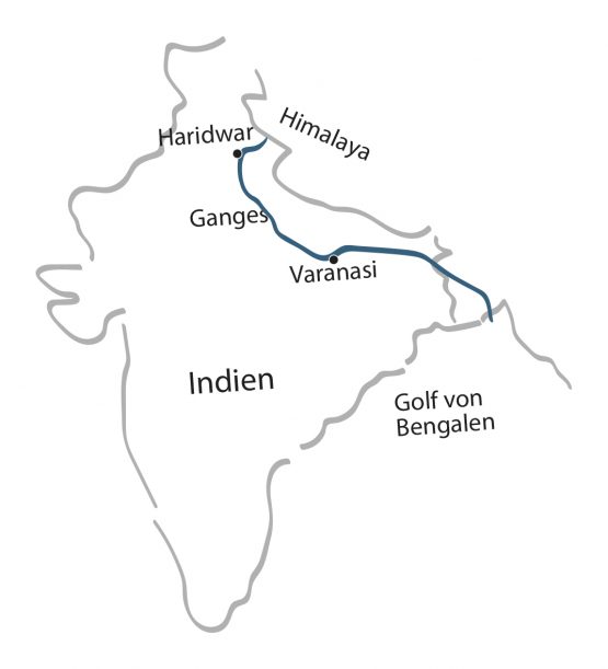 Skizze von Indien