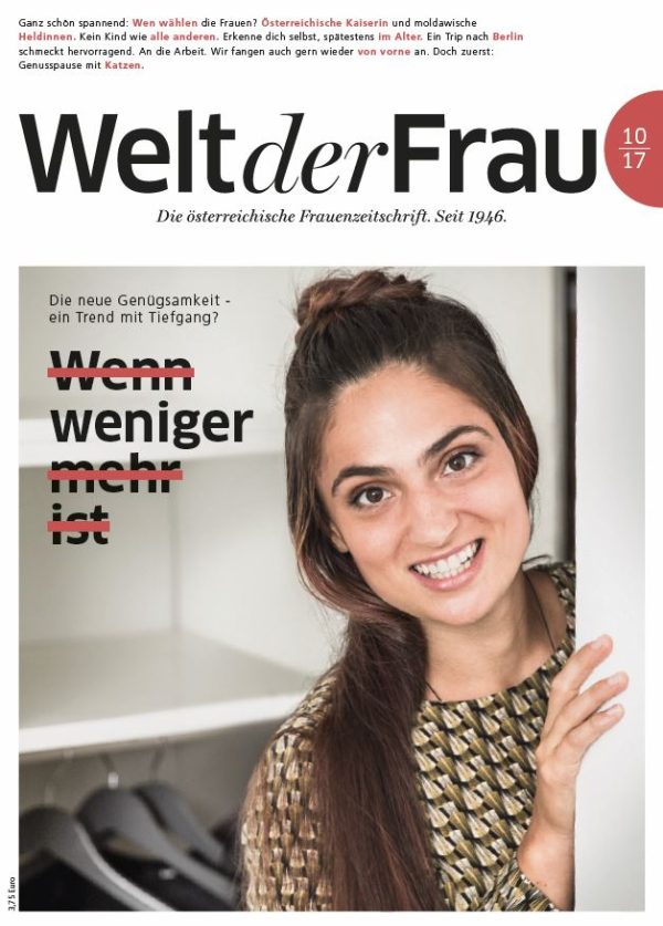 Welt der Frau, die österreichische Frauenzeitschrift, Oktober 2017
