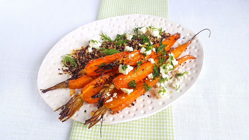 Rezept: Schmorkarotten mit Quinoa und Feta